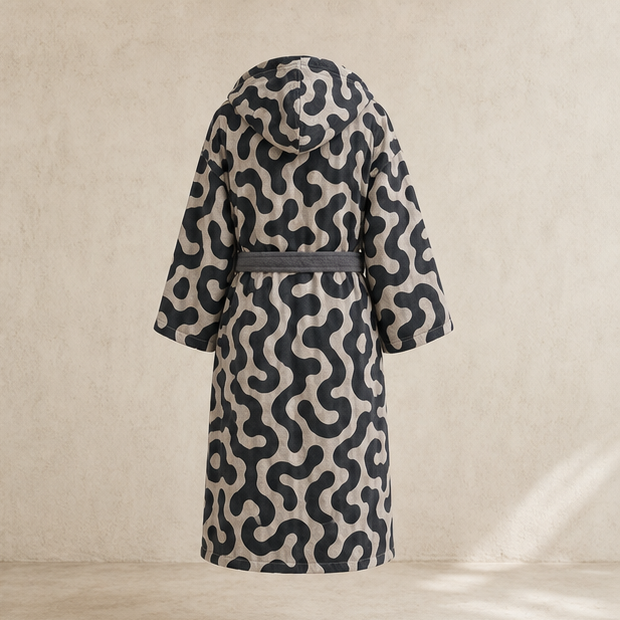 Samudra Towel Kimono — Night Current