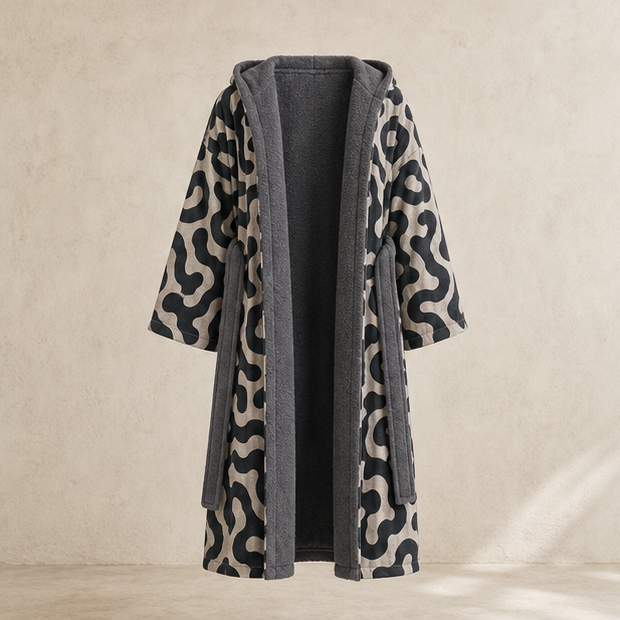 Samudra Towel Kimono — Night Current